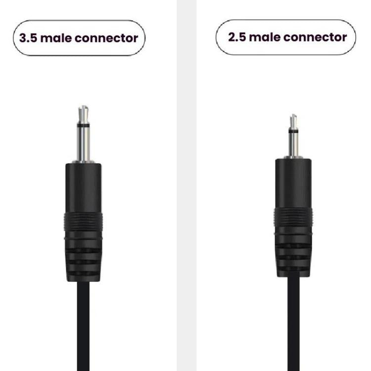 2.5mm Male Mono Cable 2Pin AUX Single Head Cable Speaker Audio Power Cord Audio Cord, Length: 25cm