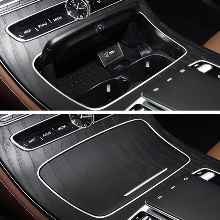 For Mercedes-Benz E-Class W213 Car Cup Holder Ashtray Cover Decorative Strips 2136830500 - Silver