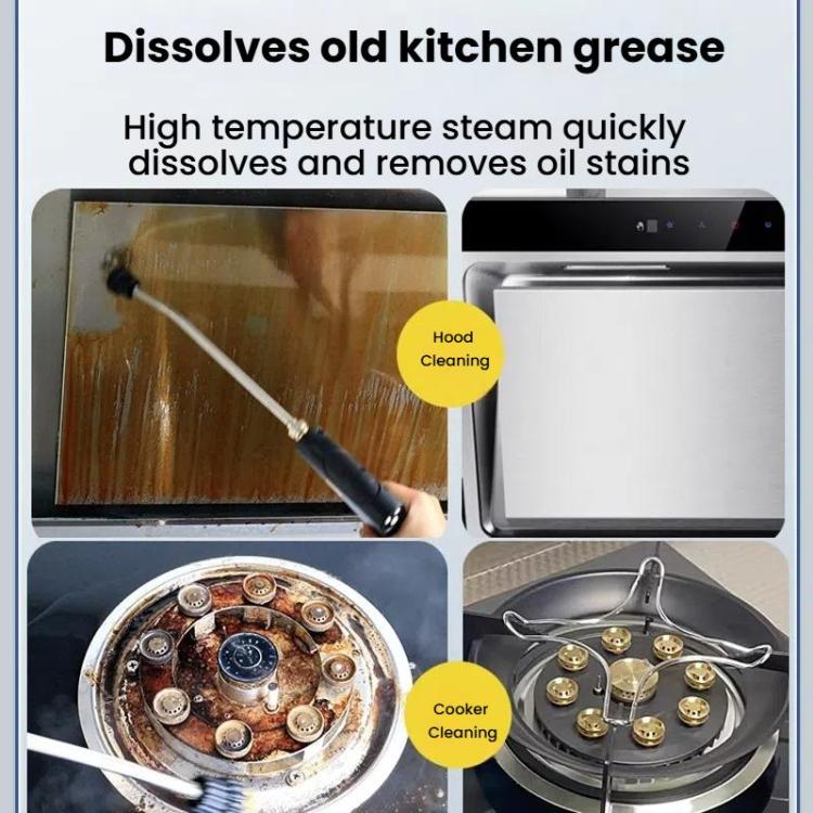 YAERDUN 1500W High Temperature Steam Cleaner Smart Digital Kitchen Hood Bathroom Cleaning Machine, Size: 220V UK Plug