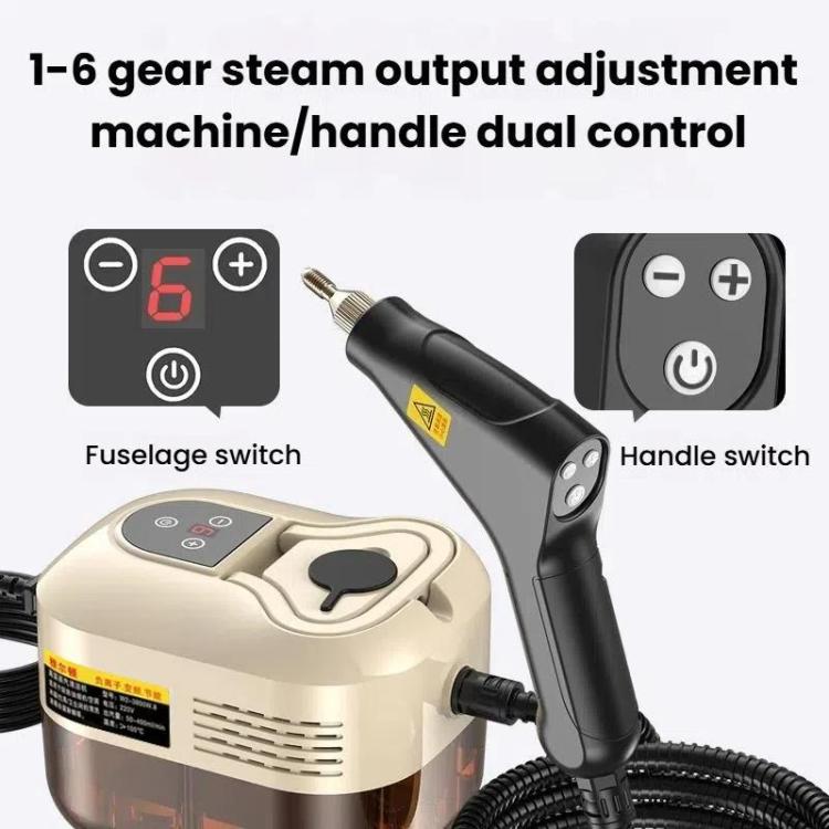 YAERDUN 1500W High Temperature Steam Cleaner Smart Digital Kitchen Hood Bathroom Cleaning Machine, Size: 220V EU Plug