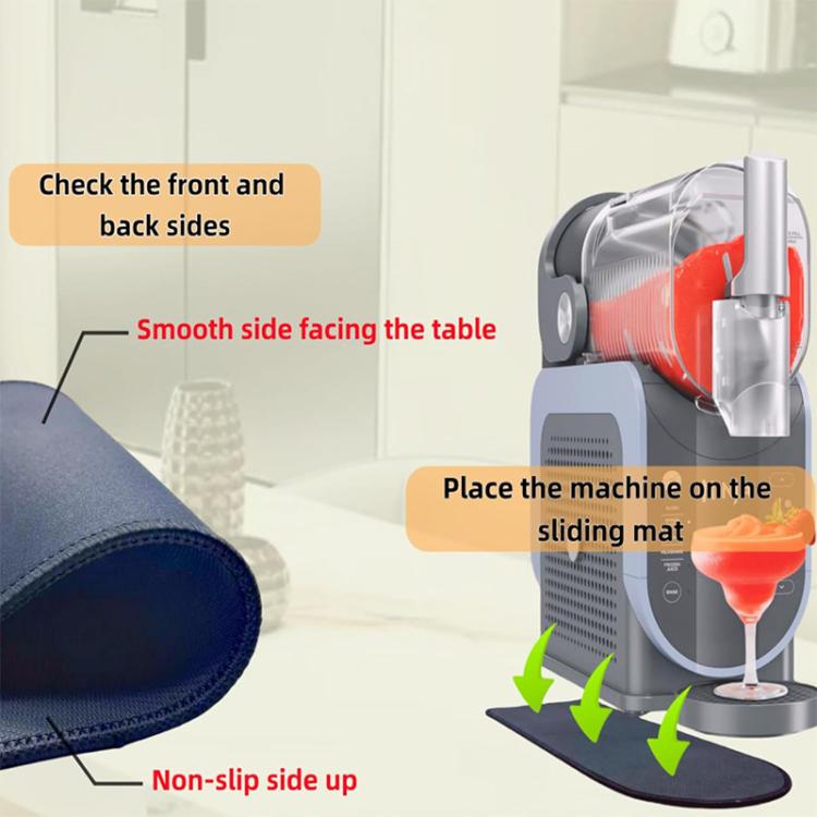 Sliding Pad for Ninja Frozen Drink Maker FS301C / FS301 / FS300 Dual-Sided Stabilizing Mat for Easy Movement - Black
