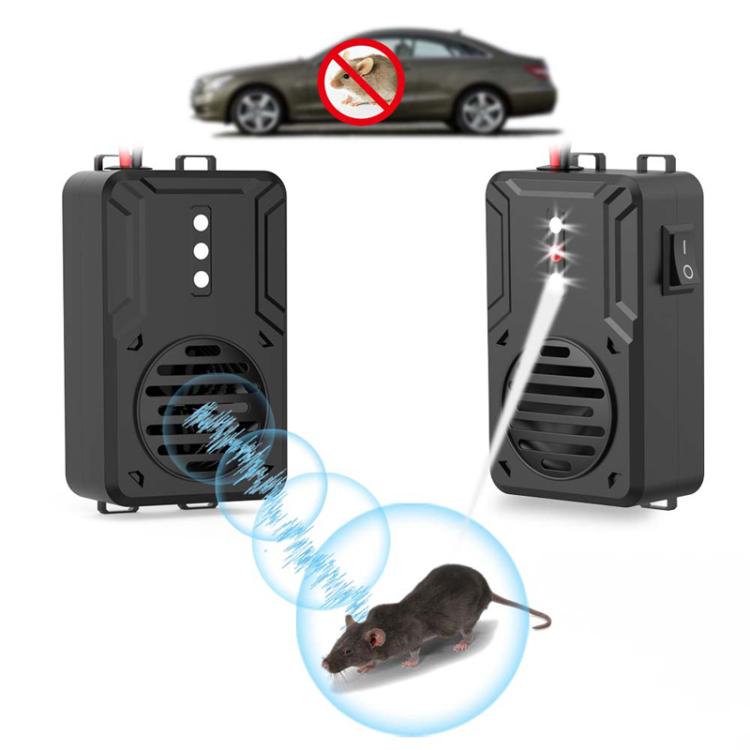 Ultrasonic Car Mouse Repeller Vehicle Rat Repeller - Black