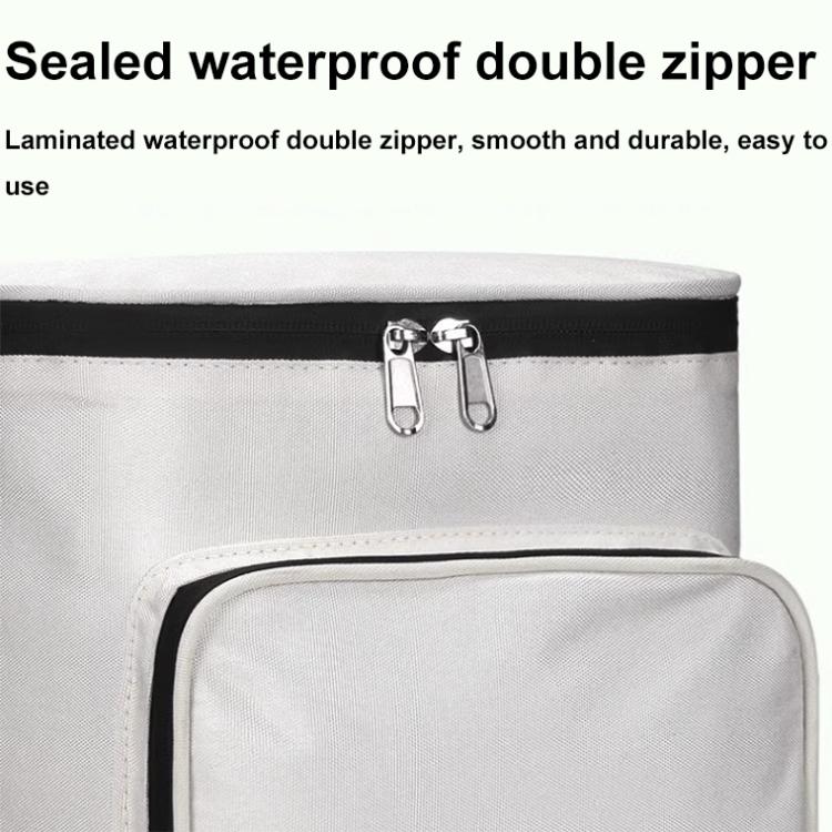 Electric Vehicle Front Helmet Raincoat Storage Waterproof Bag, Color: White with Film