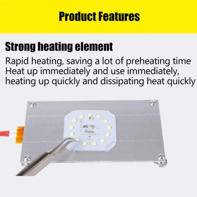 400W High Power Automatic Thermostat Circuit Board LED Lamp Beads Desoldering Board PTC Heat Board - Wire Color Random