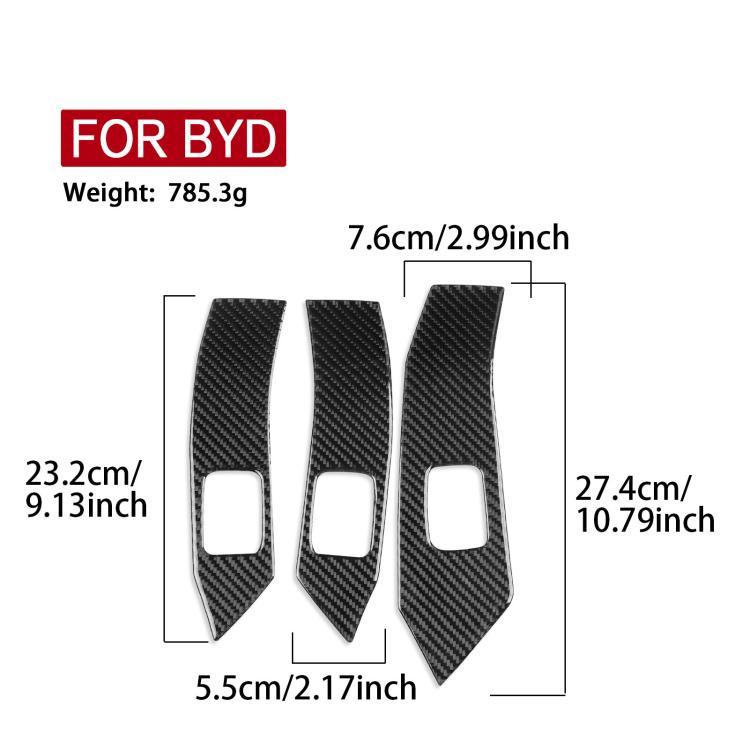 For 2022-2025 BYD Seal Right-Hand Drive 3pcs /Set Lifting Panel Decorative Stickers
