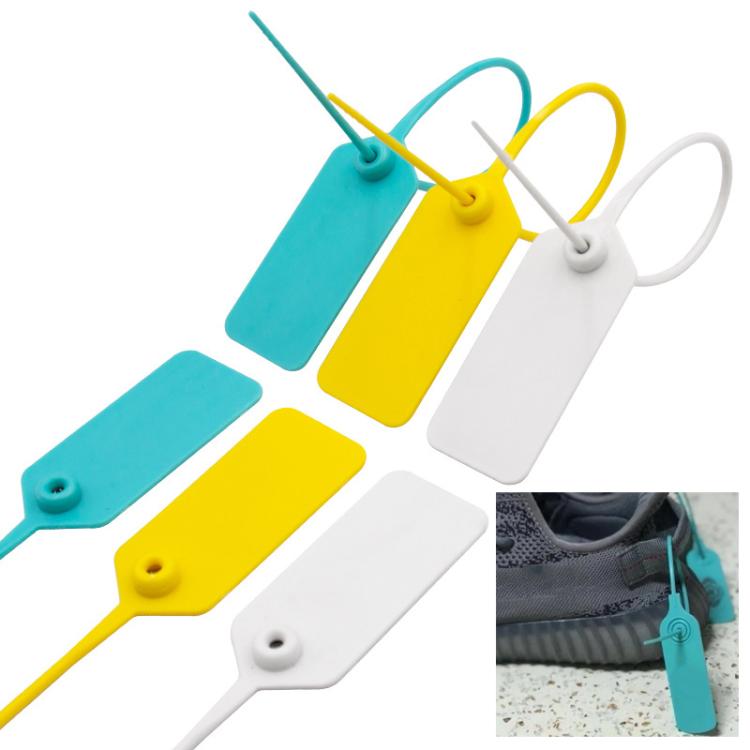 50pcs /Pack Tags Shoes Bags Anti-theft Tags Anti-switching Buckle Tie Disposable Plastic Anti-counterfeit Security Seals - Color Random
