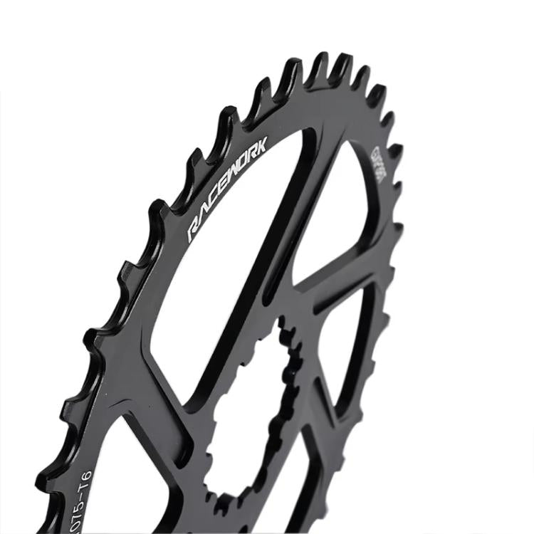 RACEWORK 7075-T6 For SRAM Mountain Bike Single Plate Round Bicycle Sprocket, Spec: 6mm 34T