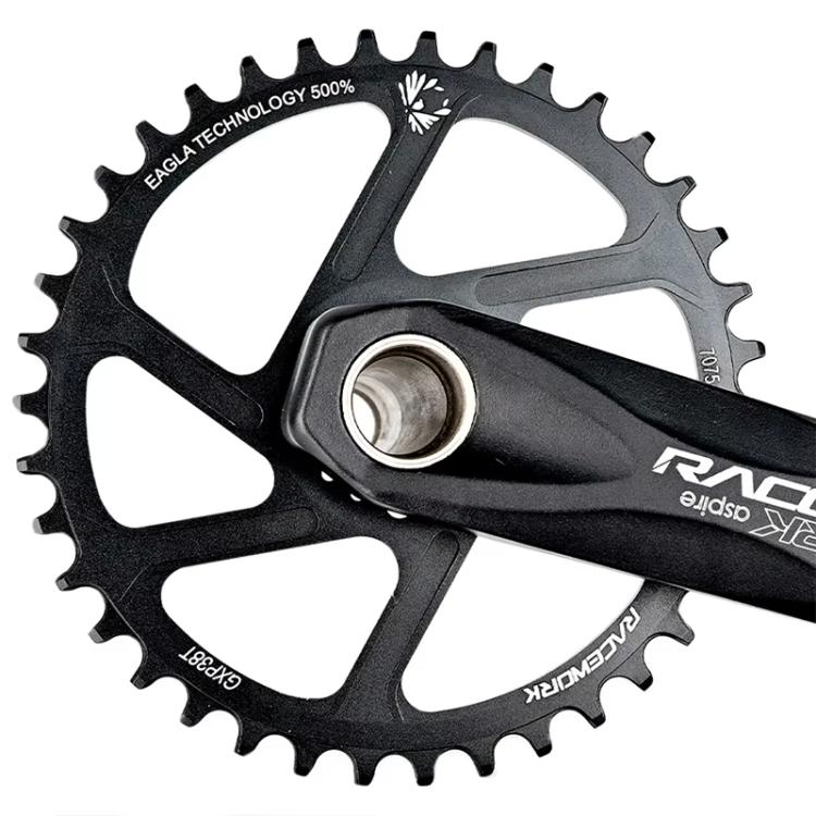 RACEWORK 7075-T6 For SRAM Mountain Bike Single Plate Round Bicycle Sprocket, Spec: 3mm 36T