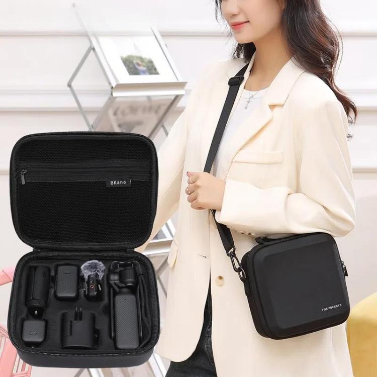 BKANO For DJI Osmo Pocket 3 Storage Bag All-in-One Kit Organizer Portable Backpack Case - Black
