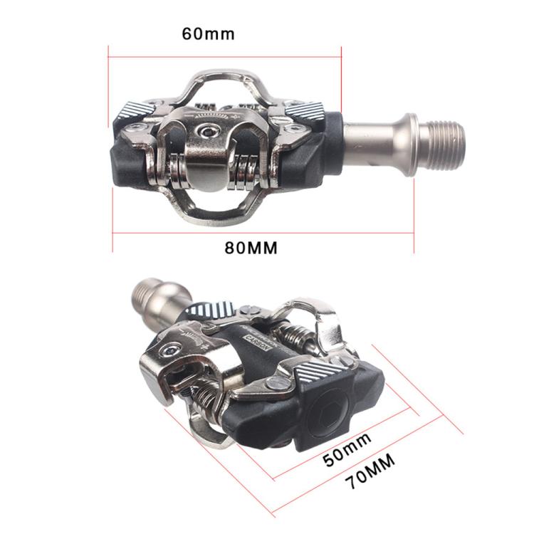 RACEWORK M8100 Mountain Bike Self-locking Pedal Ultra-light DU Bearing SPD Pedal, Color: Black