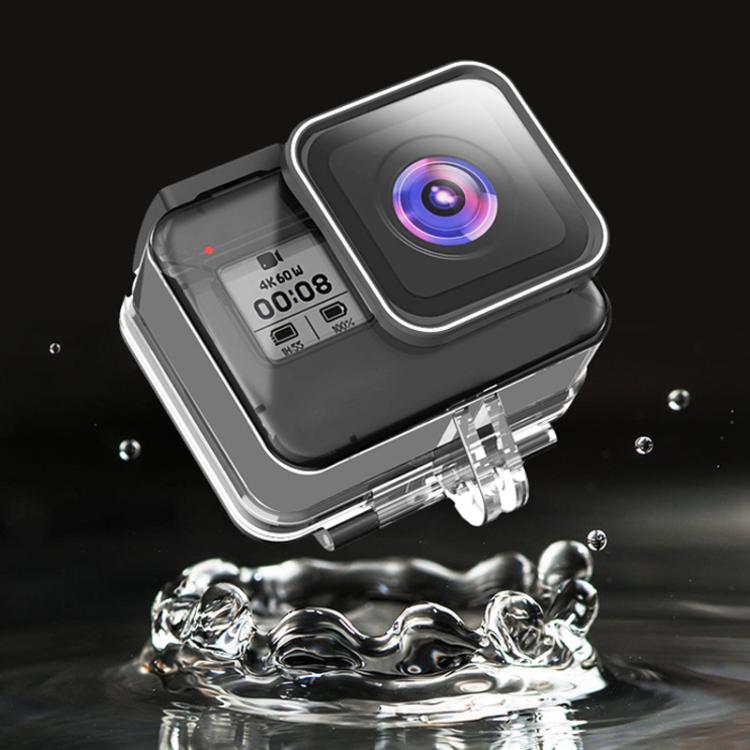 TELESIN For GoPro HERO8 Black 50m Waterproof Protective Case Diving Case Sports Camera Accessories - Transparent