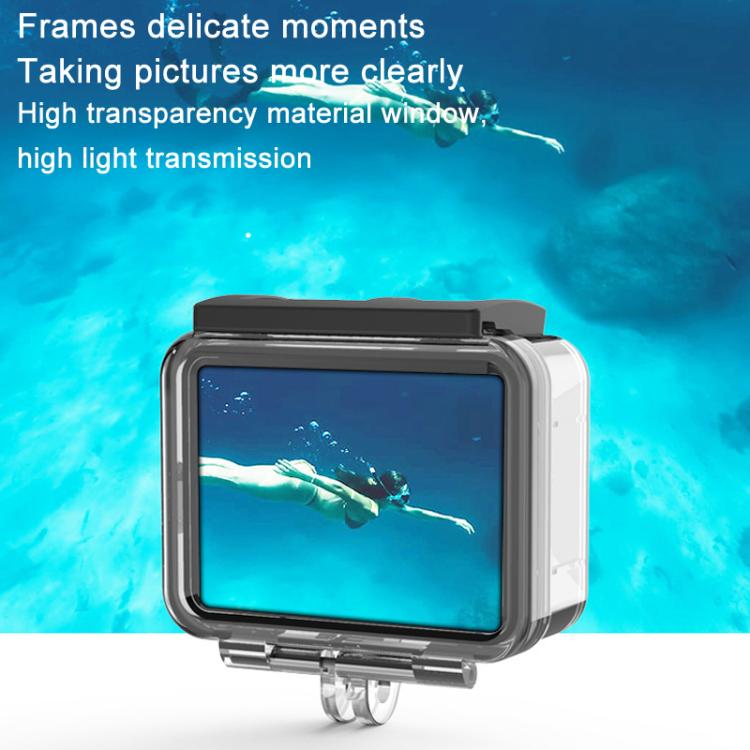 TELESIN For GoPro HERO8 Black 50m Waterproof Protective Case Diving Case Sports Camera Accessories - Transparent