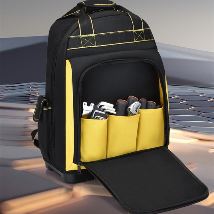 Multifunctional Oxford Cloth Tool Shoulder Bag Electrician Bag - Black