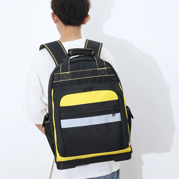 Multifunctional Oxford Cloth Tool Shoulder Bag Electrician Bag - Black
