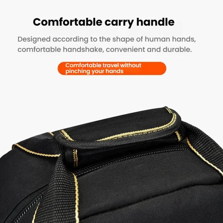 Multifunctional Oxford Cloth Tool Shoulder Bag Electrician Bag - Black