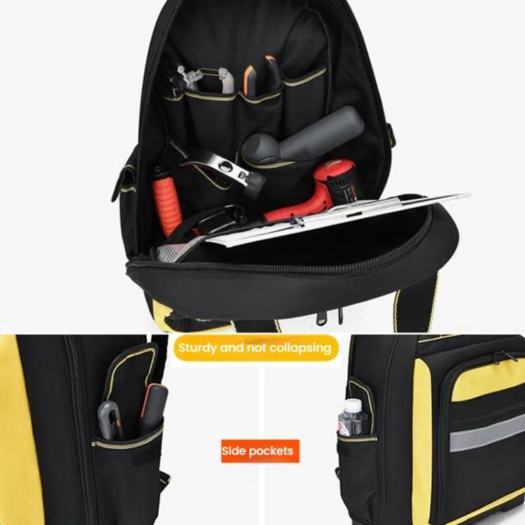 Multifunctional Oxford Cloth Tool Shoulder Bag Electrician Bag - Black