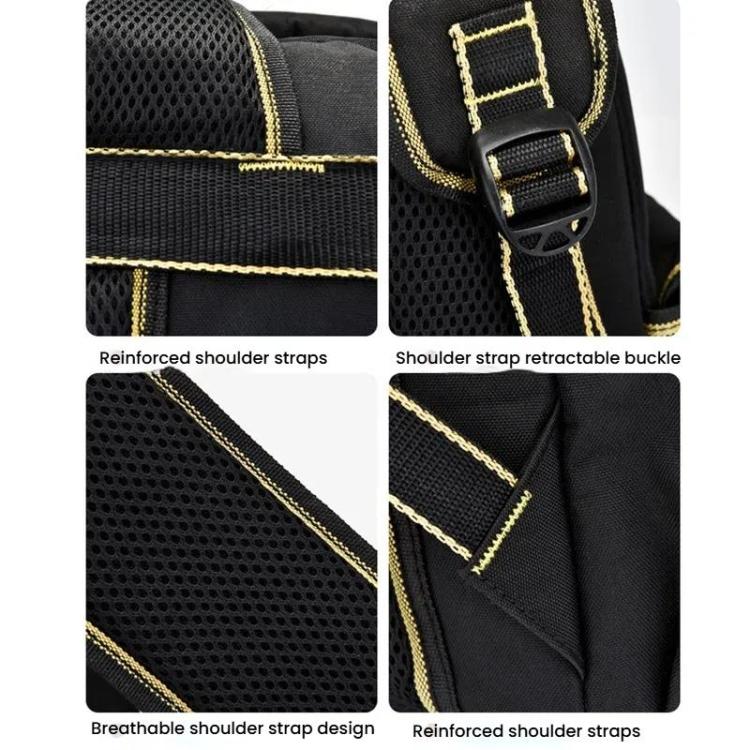 Multifunctional Oxford Cloth Tool Shoulder Bag Electrician Bag - Black