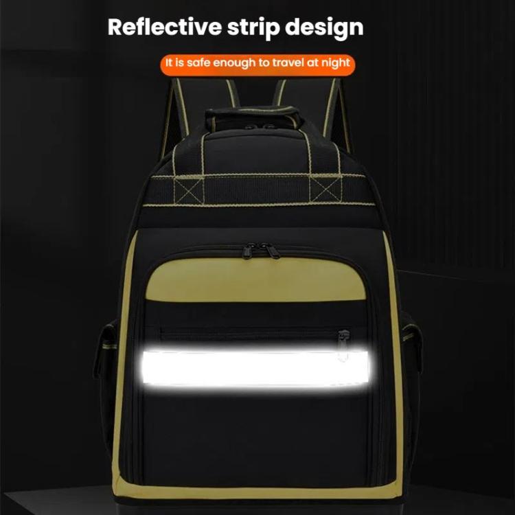 Multifunctional Oxford Cloth Tool Shoulder Bag Electrician Bag - Black