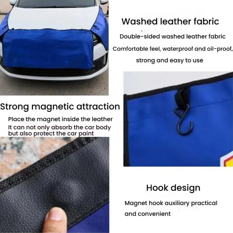 3pcs /Set Car Repair Fender Maintenance Washed Leather Protective Pad, Size: Large