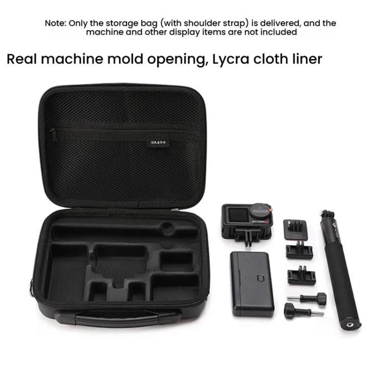 BKANO For DJI Osmo Action 3 / 4 / 5 Pro Sports Camera Storage Bag Portable Protective Bag Case - Black