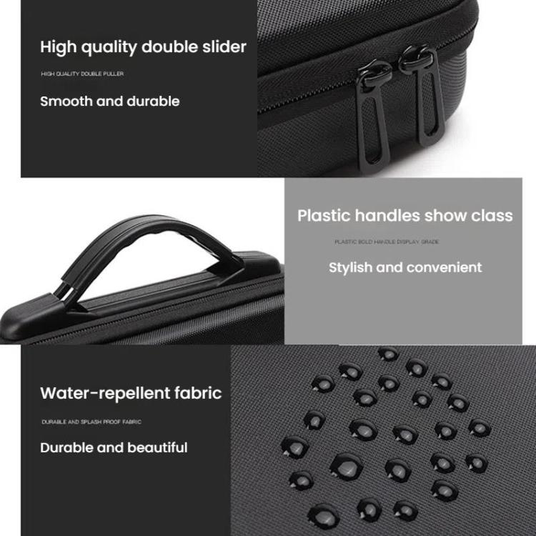 BKANO For DJI Osmo Action 3 / 4 / 5 Pro Sports Camera Storage Bag Portable Protective Bag Case - Black