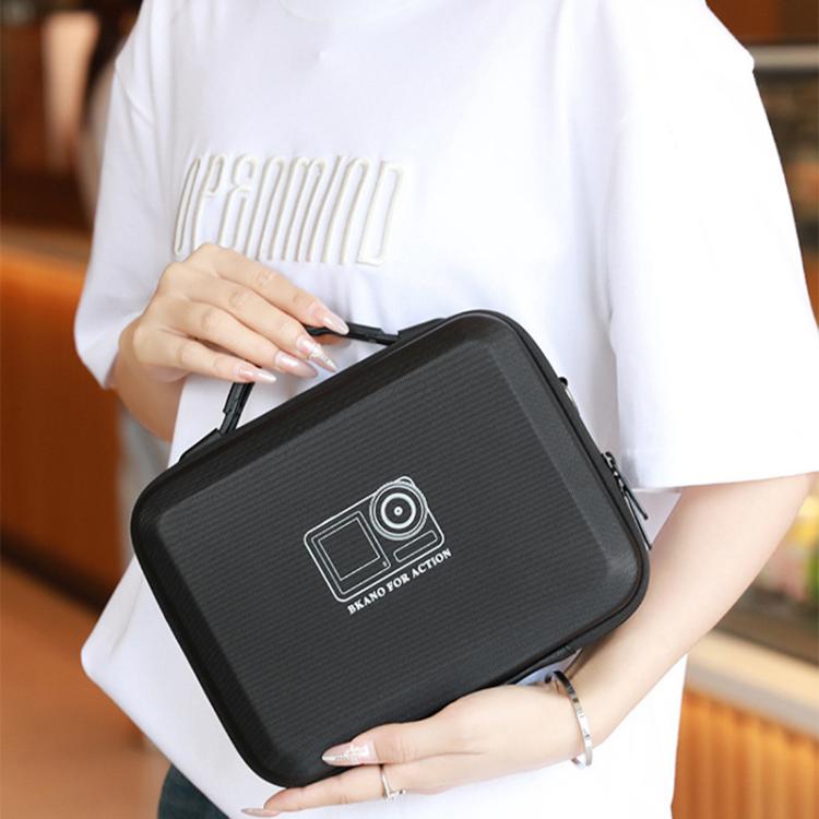 BKANO For DJI Osmo Action 3 / 4 / 5 Pro Sports Camera Storage Bag Portable Protective Bag Case - Black