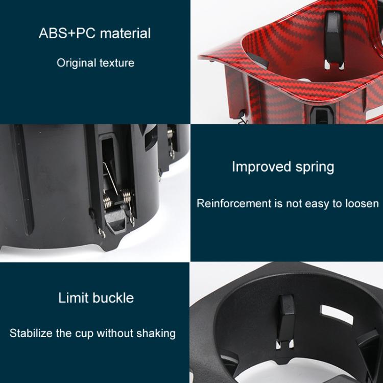 For Mercedes-Benz C-Class W205 / GLC W253 / E-Class W213 Center Console Beverage Cup Holder 2056802391, Style: Black