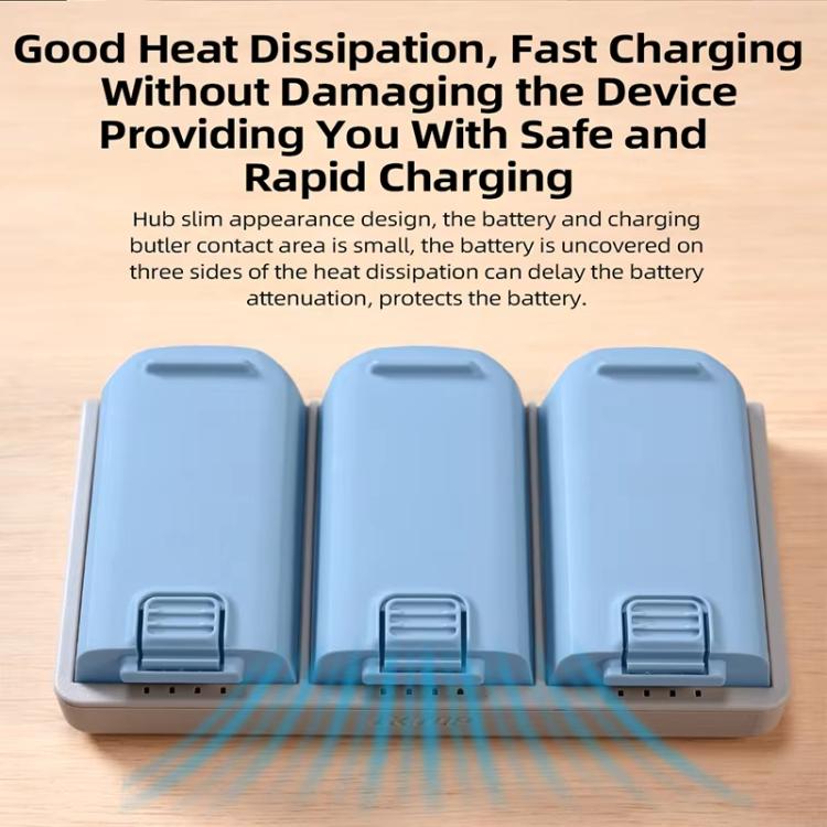 For DJI Neo Battery LKTOP Three-Way Charger 65W Fast Charging Hub - Gray