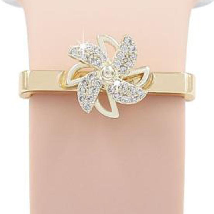 21mm Width Rotatable Smartwatch Strap Decorative Ring Metal Accessories, Style: Gold Windmill