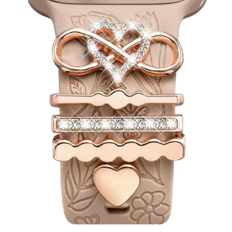 21mm Width Smart Watch Band Decorative Ring Metal Accessories