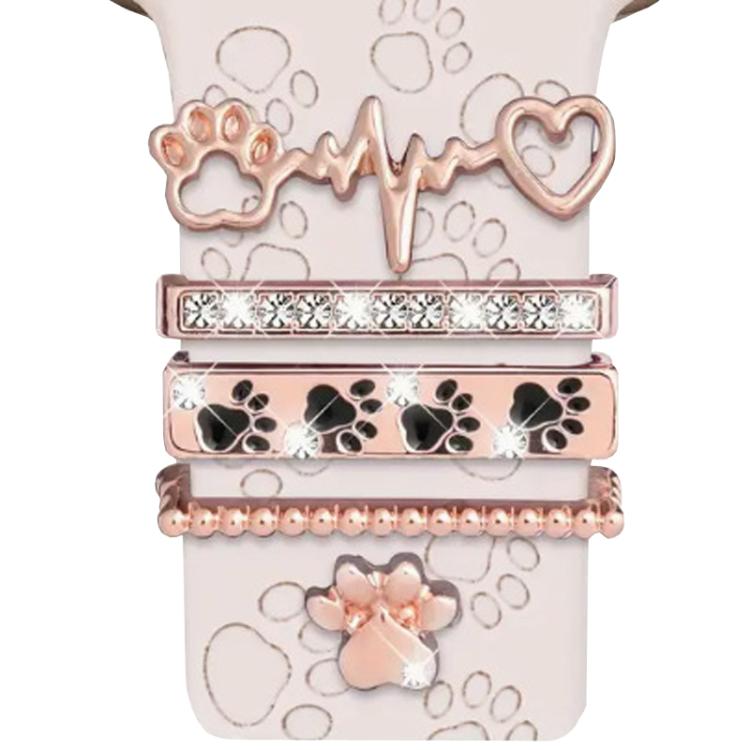 21mm Width Smart Watch Band Decorative Ring Metal Accessories