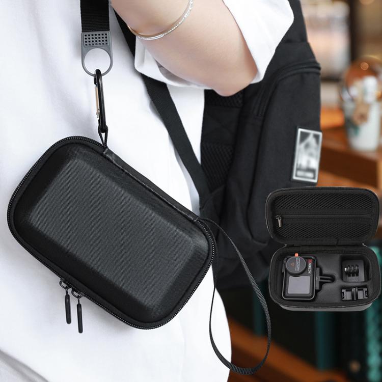 BKANO For DJI Osmo Action 3 / 4 / 5 Pro Storage Bag Sports Camera Handbag - Black