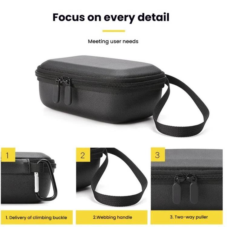 BKANO For DJI Osmo Action 3 / 4 / 5 Pro Storage Bag Sports Camera Handbag - Black