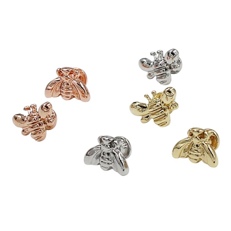 Smart Watch Universal Bee Shape Band Decorative Ring Metal Accessories, Style: Rose Gold 1