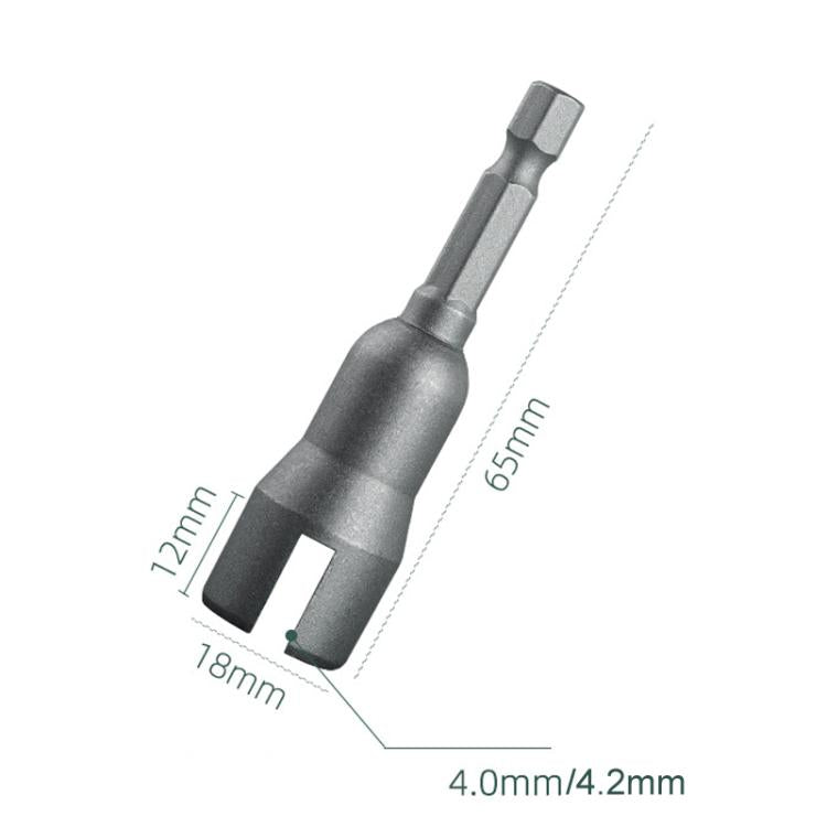 Open Socket Wrench Slotted 65mm Power Wing Butterfly Nut Socket, Slotted Width: 4mm