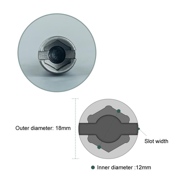 Open Socket Wrench Slotted 65mm Power Wing Butterfly Nut Socket, Slotted Width: 4mm