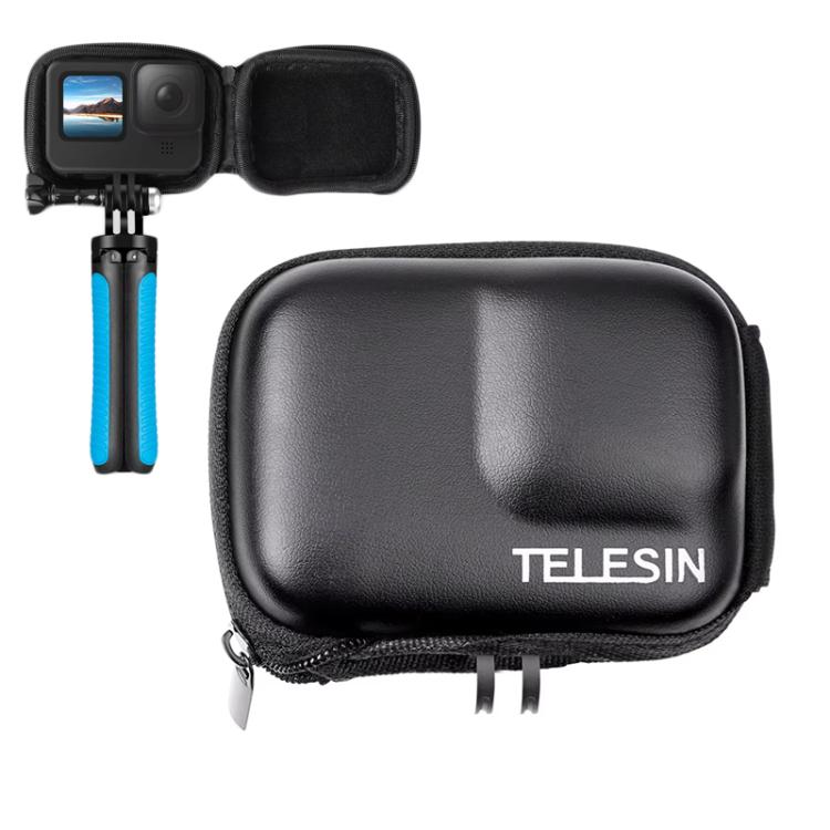 TELESIN Sports Camera Mini EVA Protective Storage Bag For GoPro HERO12 Black /11 Black /10 Black /9 Black - Black