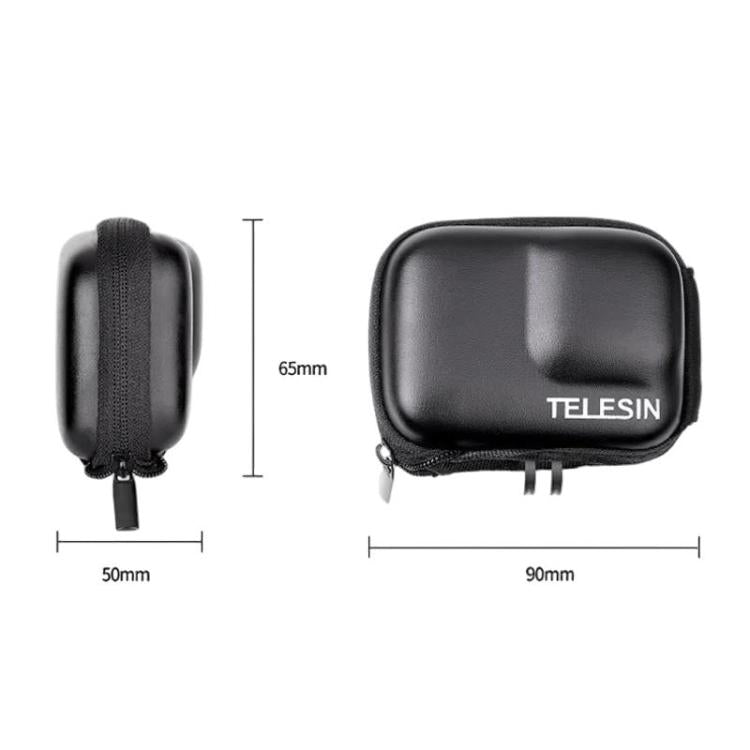 TELESIN Sports Camera Mini EVA Protective Storage Bag For GoPro HERO12 Black /11 Black /10 Black /9 Black - Black