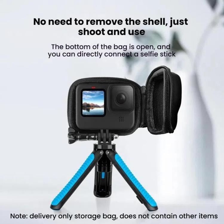 TELESIN Sports Camera Mini EVA Protective Storage Bag For GoPro HERO12 Black /11 Black /10 Black /9 Black - Black