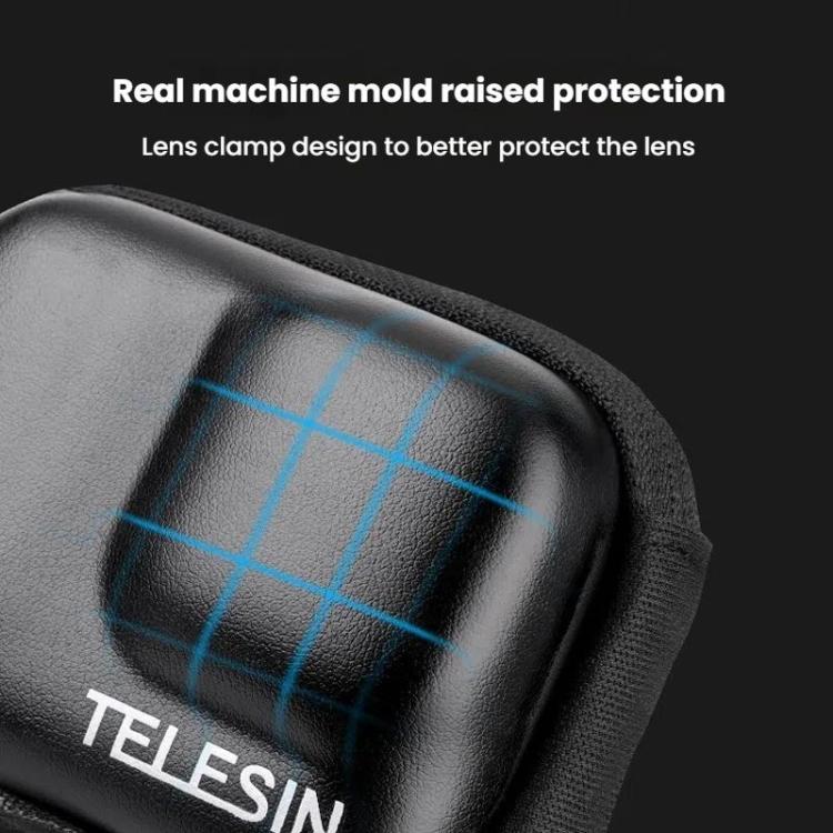 TELESIN Sports Camera Mini EVA Protective Storage Bag For GoPro HERO12 Black /11 Black /10 Black /9 Black - Black