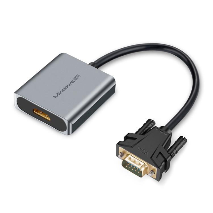 Mindpure AD014 Upgraded Version VGA To HDMI Converter For Computer Monitor Cable Adapter With Audio Power Supply