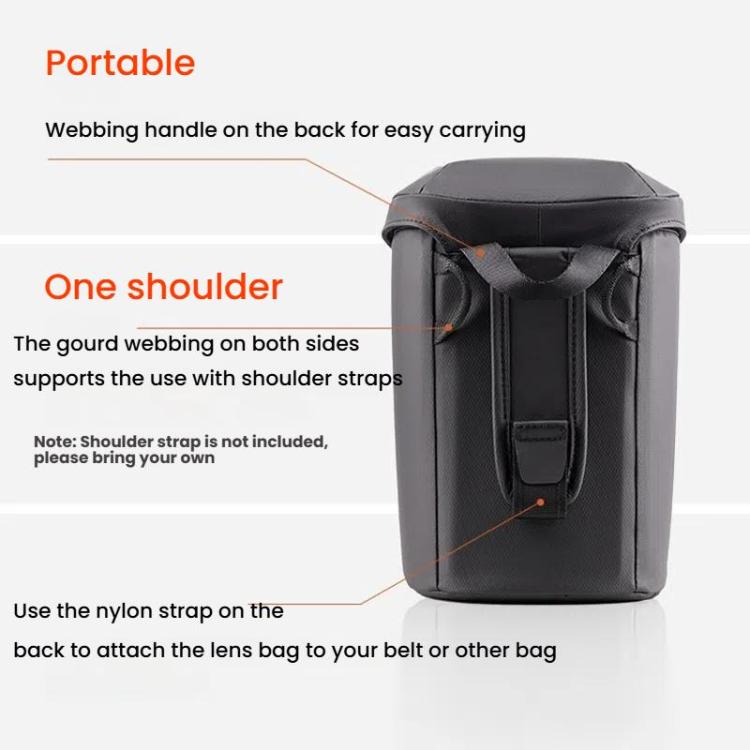 PGYTECH SLR Camera Telephoto Lens Waterproof Storage Bag, Size: M