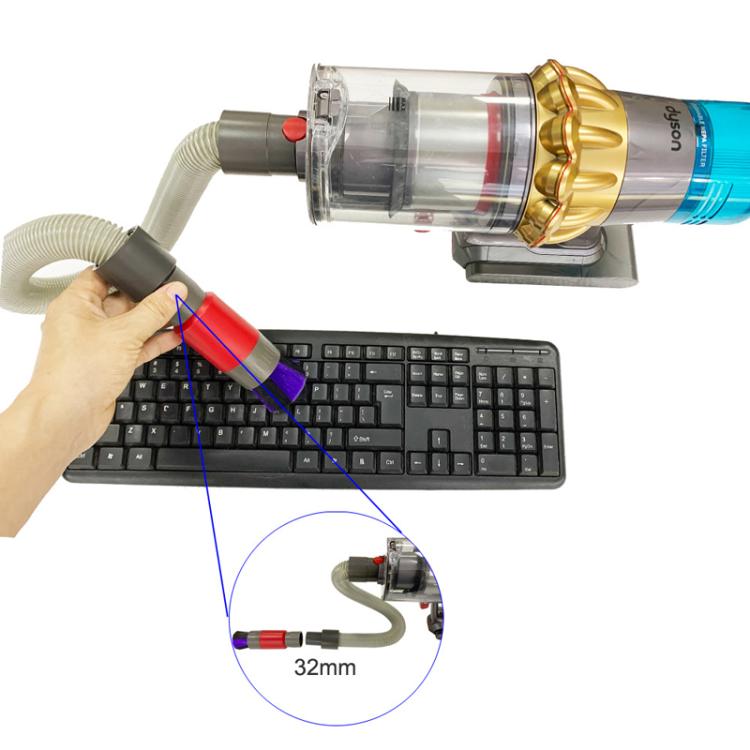 32mm Soft Brush+35mm Connector Vacuum Cleaner Dusting Streak Free Soft Brush Replacement Accessory Set