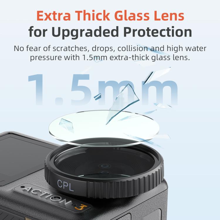 aMagisn Filter For DJI Action 5 Pro / 4 / 3, Spec: ND8+16+32+64