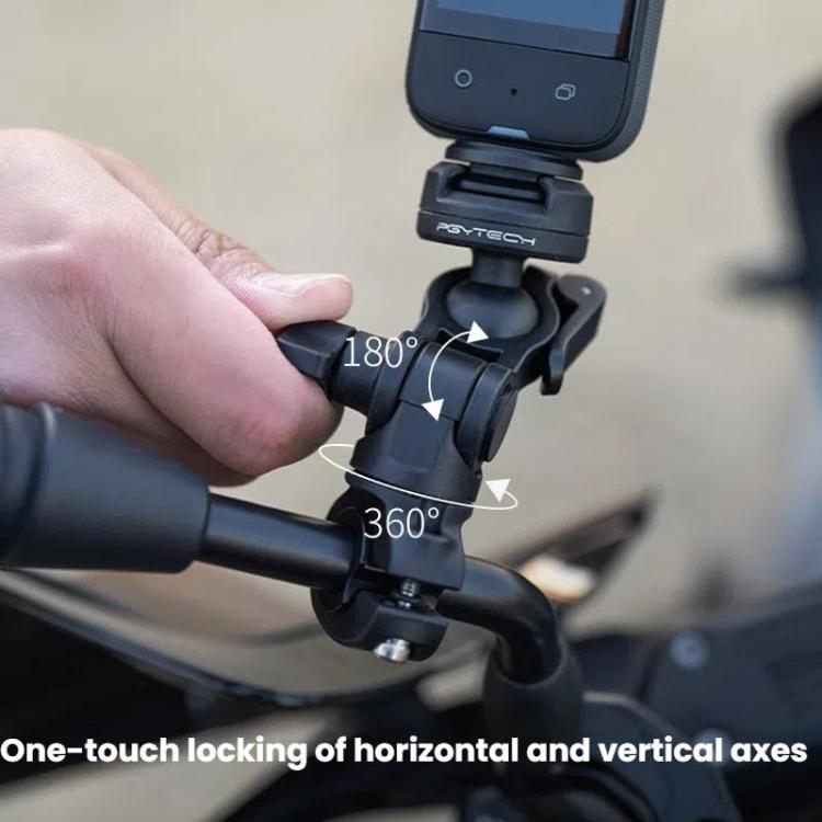 PGYTECH Motorcycle Rearview Mirror Quick Release Bracket - Black