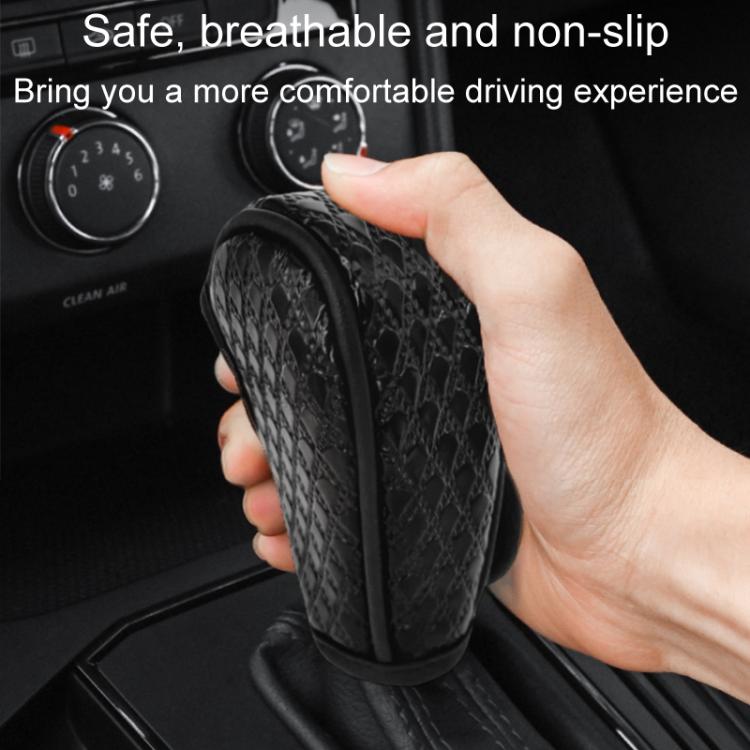 Peacock Pattern Leather Car Gear Shift Protective Cover