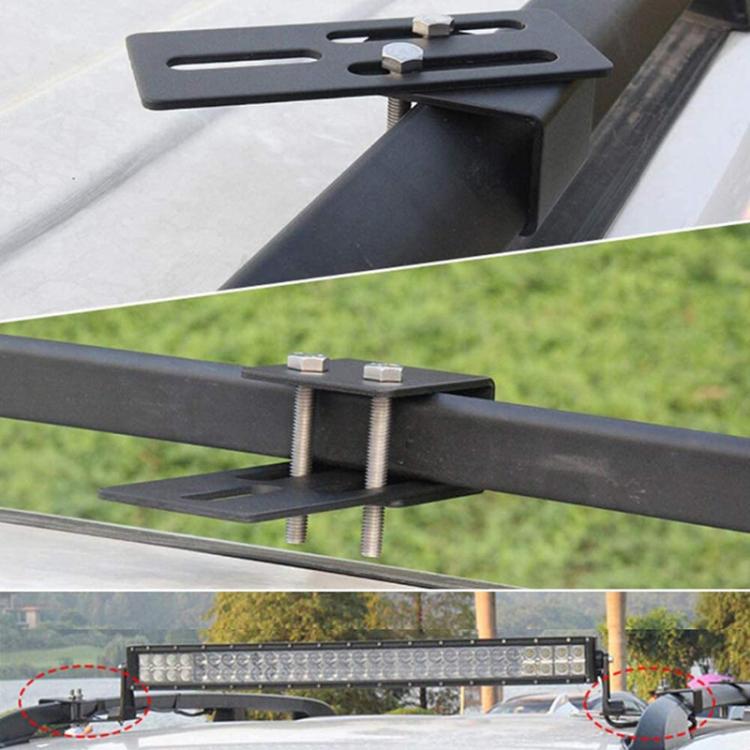 Car Luggage Rack Modification Fixing Clip Roof Spotlight Bracket Accessories - Black