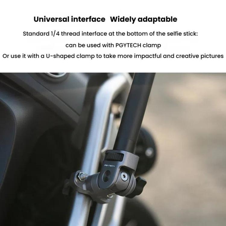PGYTECH 96cm Aluminum Alloy Extended Sports Camera Selfie Stick - Black