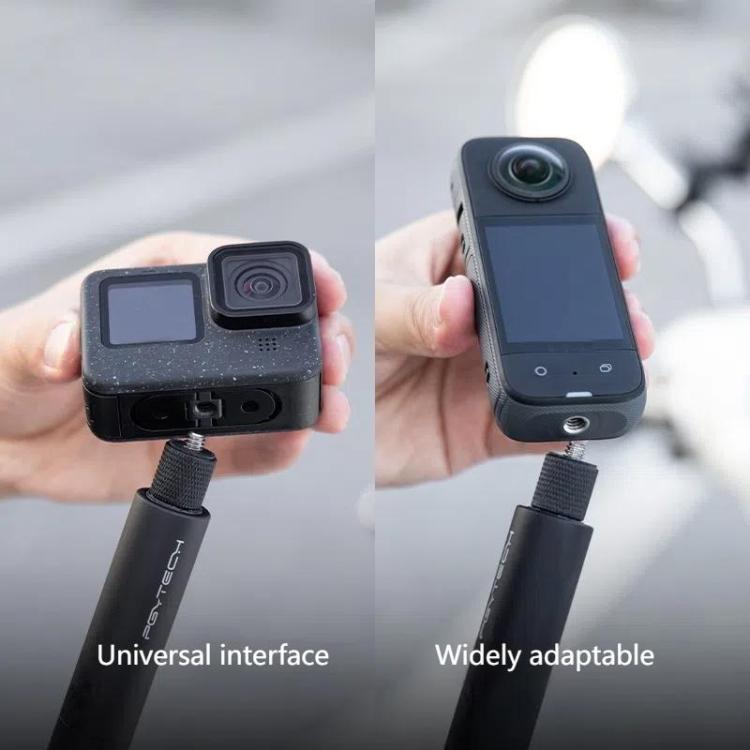 PGYTECH 96cm Aluminum Alloy Extended Sports Camera Selfie Stick - Black