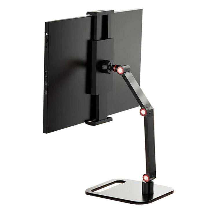 3-session Phone Tablet Monitor Desktop Stand Height and Angle Adjustable Bracket for Screen Within 17.3 Inch